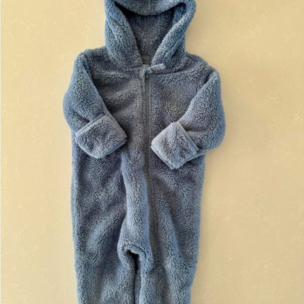 Hanna Andersson Soft Blue Hooded Footie